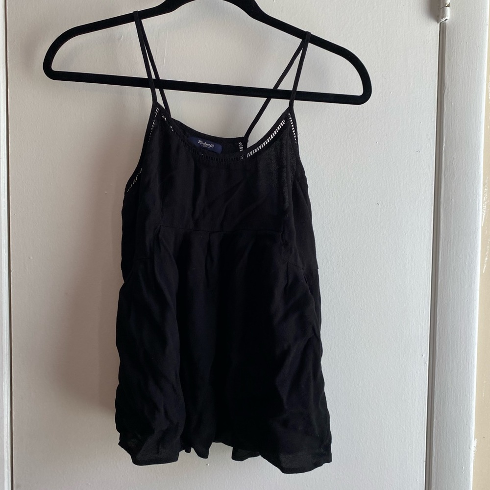Madewell women’s black tank spaghetti strap size small